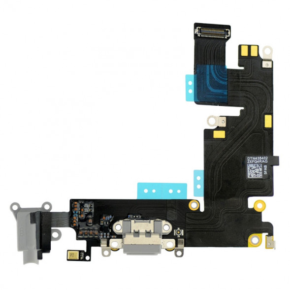 Шлейф зарядки iPhone 6 Plus и аудио разъемом (Серый)