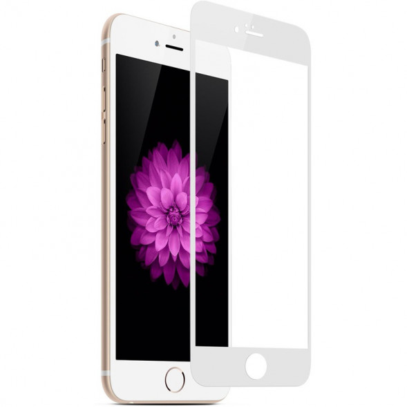 Защитное стекло iPhone 6, 6S (Антибликовое) (белое)