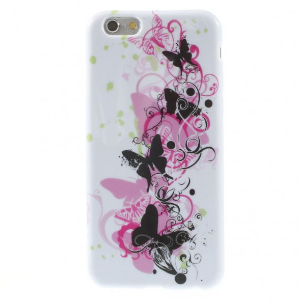TPU Чехол накладка с рисунком для iPhone 6, 6S (Летающий бабочки)