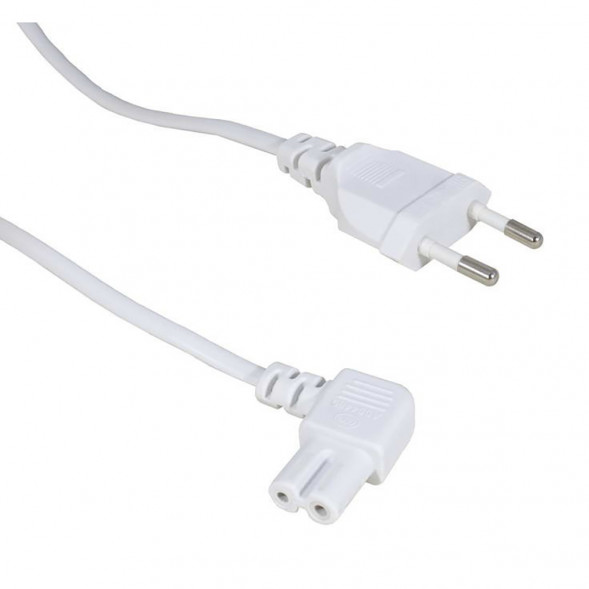 Y001/ST2 1.8м 2x0.5 W03FA Сетевой шнур угловой белый