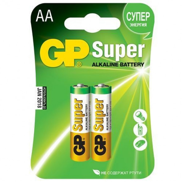 Батарея GP LR6 AA BL2 (пальчиковая)