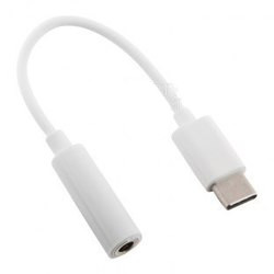 Переходник AUX Jack 3,5mm(f) - Type-C(m) 0.12м (белый)