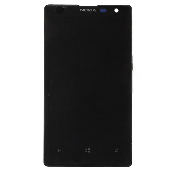 Дисплей с тачскрином для Nokia Lumia 1020, Lumia 909 в рамке (черный)