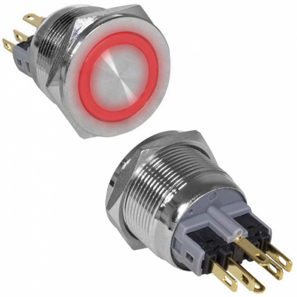 Кнопка антивандал. GQ22PF-11ZE/R/N on-off+off-on