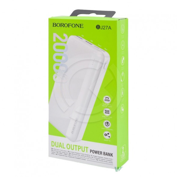 Портативное зарядное устройство (Power Bank) BOROFONE BJ27A Pindar (20000mAh) (белый)