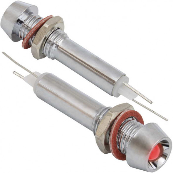 Светодиодная лампочка в корпусе L-614-R 12v (6mm)