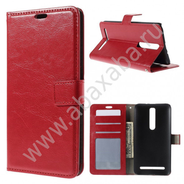 Чехол книжка для Asus Zenfone 2 ZE551ML (Красный)
