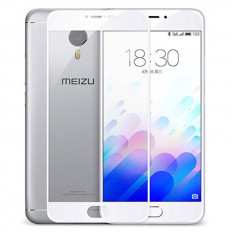 Защитное стекло для Meizu M1 Metal на весь экран (белый)