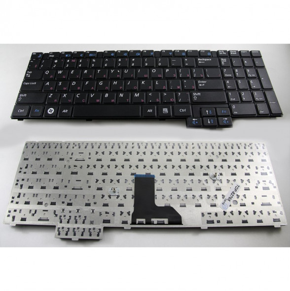 Клавиатура для ноутбука Samsung R519, R528, R530, R540, R610, R620, R523, R525, P580 (Черная)
