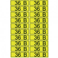 Информационный знак &quot;36 В&quot; 15х50