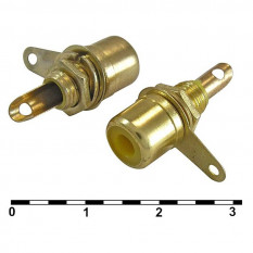 7-0234Y GOLD / RS-115G гнездо на провод