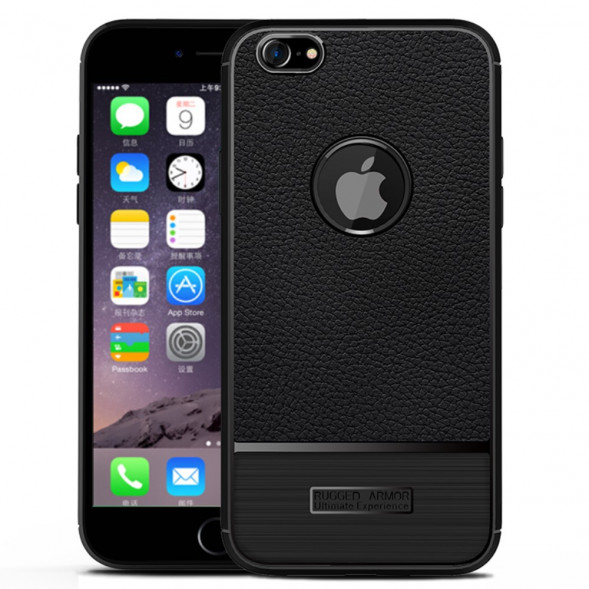 Чехол накладка Litchi для iPhone 6s / 6 (черный)