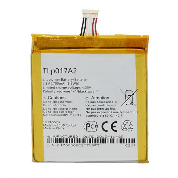 Аккумулятор TLp017A2 Alcatel OT-6012X, OT-6012D, OT-6014X, OT-6015X, OT-6016X, OT-6016D