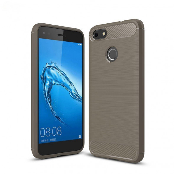 Чехол Carbon Fibre для Huawei Nova Lite 2017, P9 lite mini (серый)