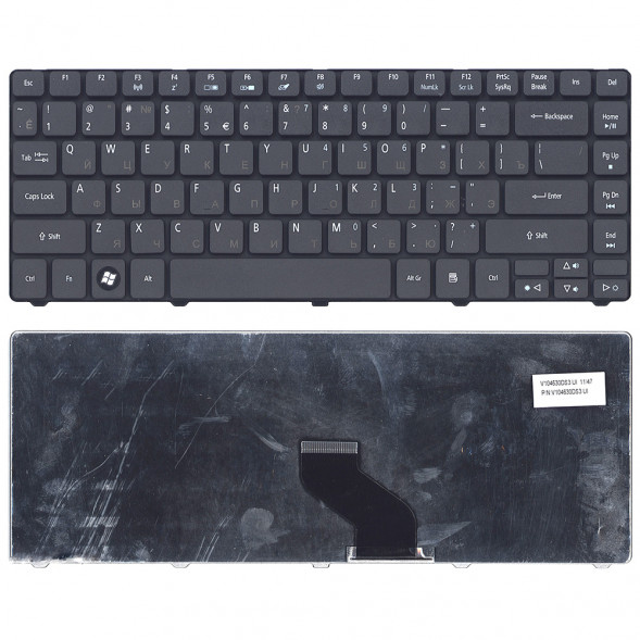Клавиатура для ноутбука Acer Aspire Timeline 3410 3410T 3410G 4741 3810 (черная матовая) (009572)