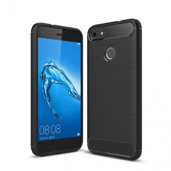 Чехол Carbon Fibre для Huawei Nova Lite 2017, P9 lite mini (черный)