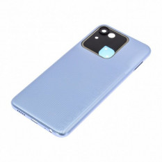 Задняя крышка корпус для Tecno Spark GO 2022 (KG5m) (Серебро - голубой)