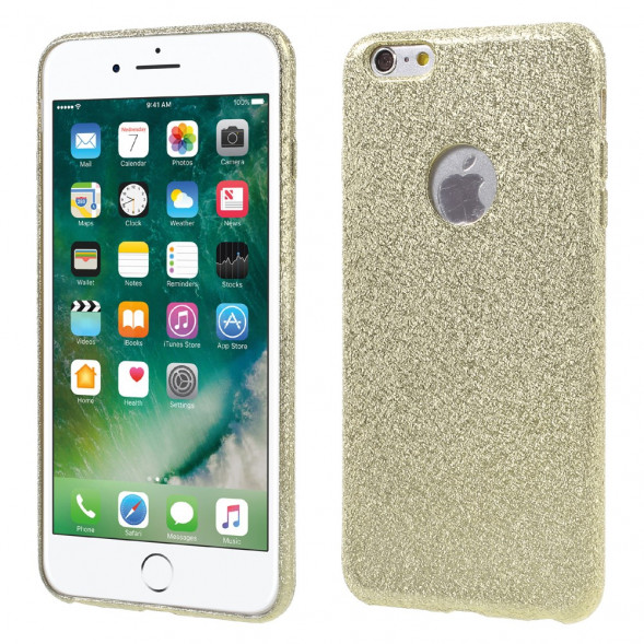 Чехол накладка с блесками для iPhone 6S Plus / 6 Plus (золото)