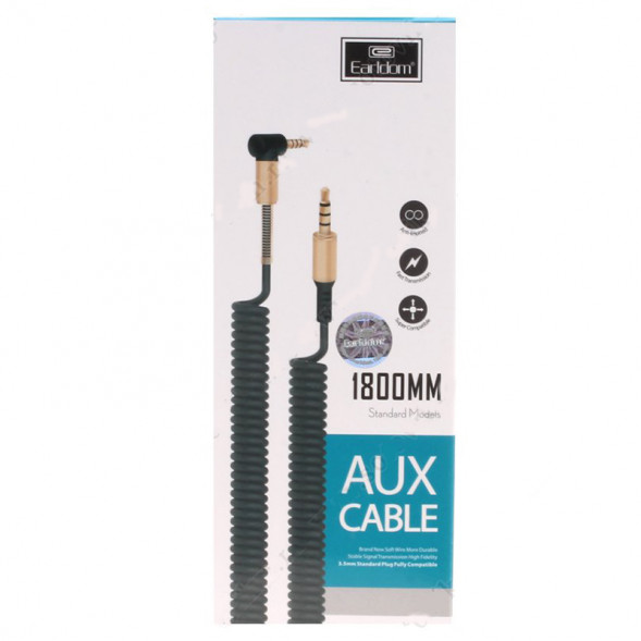Кабель AUX Jack 3,5mm - Jack 3,5mm Earldom ET-AUX23 1.8м (чёрный)