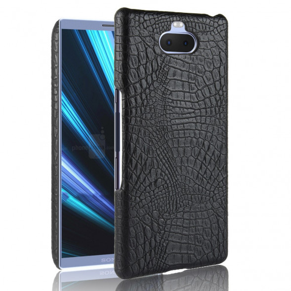 Чехол под крокодиловую кожу для Sony Xperia 10 Plus (черный)
