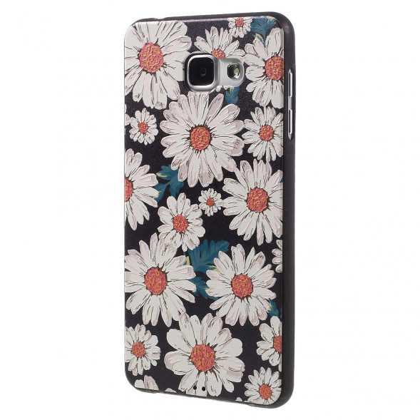 Текстурный TPU чехол накладка для Samsung Galaxy A7 (2016) SM-A710F (Ромашки)