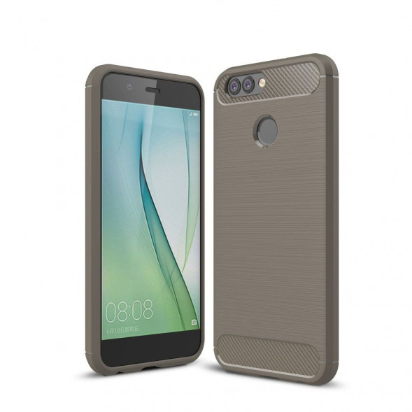 Чехол Carbon Fibre для Huawei Nova 2 (серый)