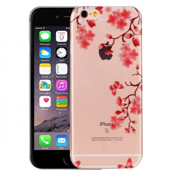 Силиконовый чехол с рисунком для iPhone 6, 6S (Кленовые листья)
