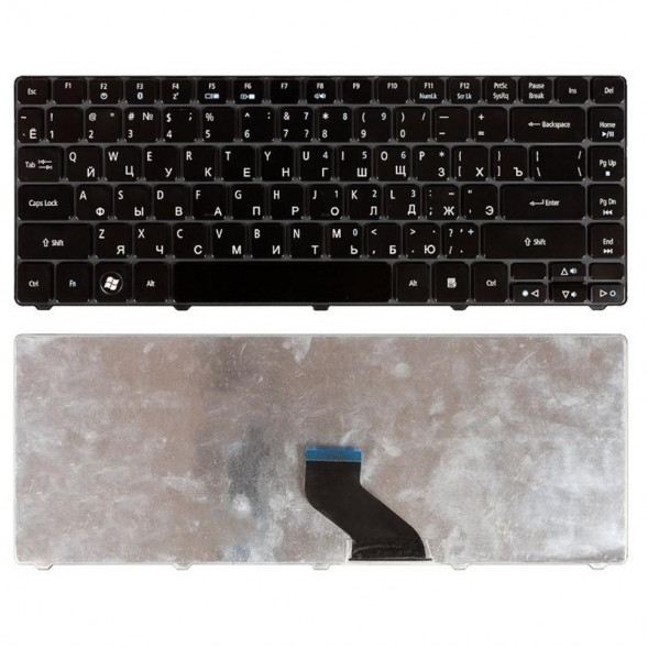 Клавиатура для ноутбука Acer Aspire Timeline 3410 3410T 4741 3810 3810T (черная глянцевая) (002221)