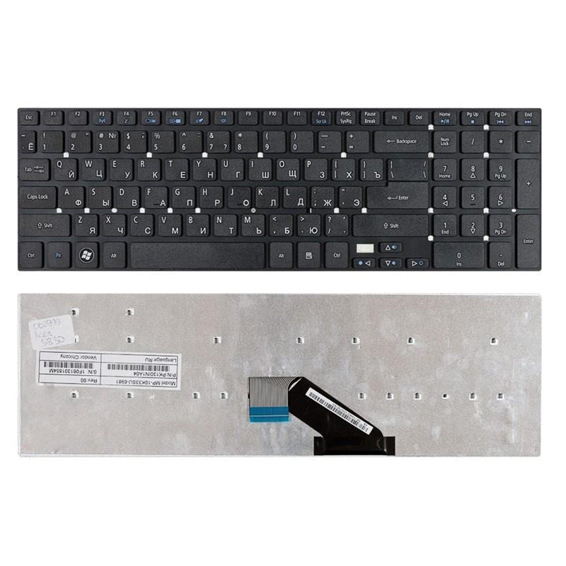 Клавиатура для ноутбука Acer Aspire 5755 V3-571G 5830 5830G 5830T 5830TG E5-571 (черная) (002999)