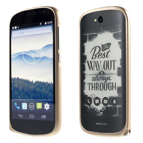 Алюминиевый бампер для Yotaphone 2 (золотой)