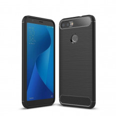 Чехол накладка Carbon Fibre для Asus ZenFone Max Plus M1 ZB570TL (черный)