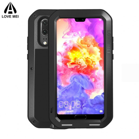 Железный чехол Love Mei для Huawei P20 (черный)