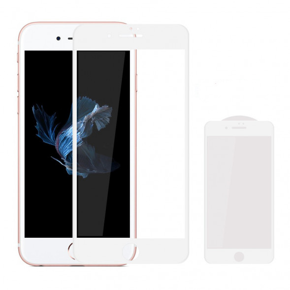 3D Защитное стекло для iPhone 7 полное покрытие (Белый)