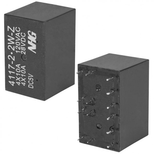 Реле 4117-2-2W-Z-10A-5VDC-1.0