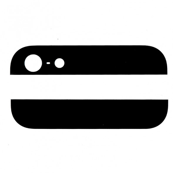Стеклянные вставки в корпус iPhone 5 (Черный)