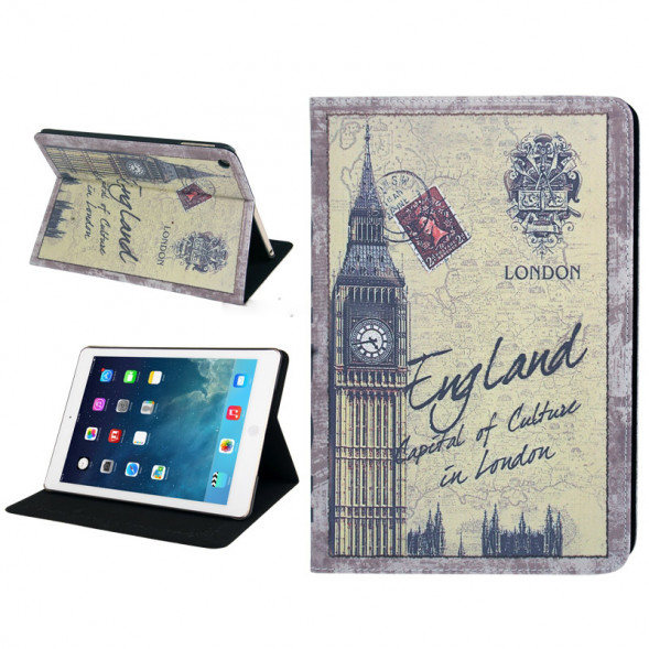 Чехол книжка с рисунком для iPad Air (Big Ben)