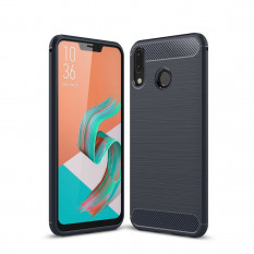 Чехол Carbon Fibre для Asus ZenFone 5 ZE620KL / 5z ZS620KL (темно-синий)