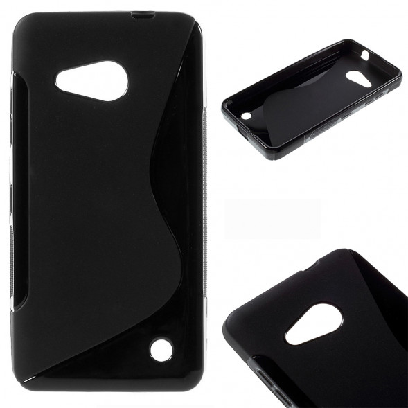 Антискользящий чехол накладка для Microsoft Lumia 550 (Черный)