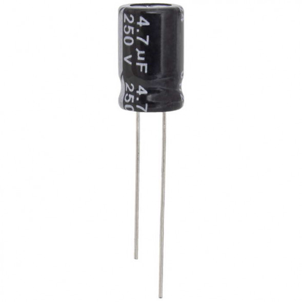 Конденсатор 4.7 UF 250V 105*C 6*12 (JWCO)