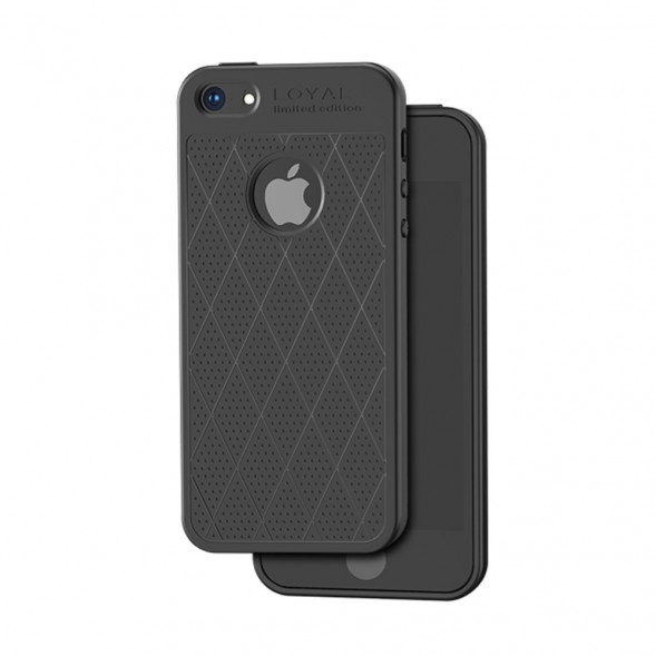 Чехол накладка Hoco Loyal для iPhone 5, 5S, SE (черный)