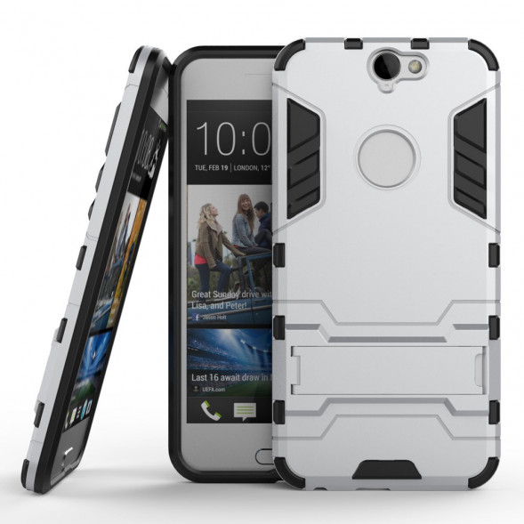 Габридный чехол накладка для HTC One A9 (Серебристый)