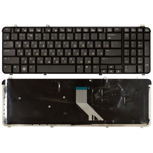 Клавиатура для ноутбука HP Pavilion DV6-1000 DV6-2000 матовая черная (000215-м)