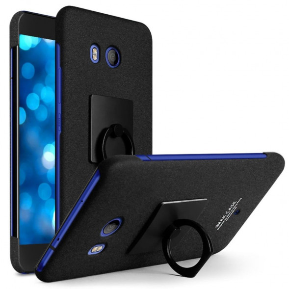 Чехол iMak Finger с колечком для HTC U11 (черный)