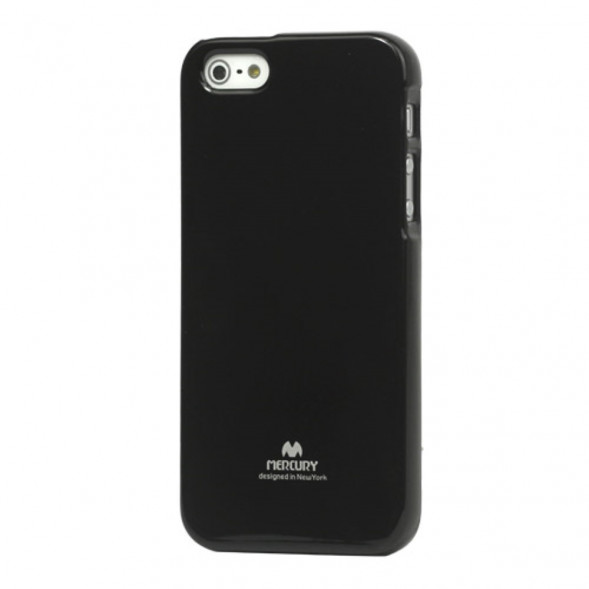 Силиконовый чехол Goospery для iPhone 5, 5S, SE (черный)