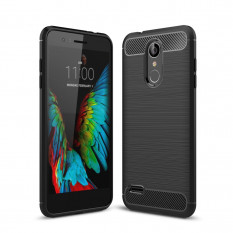 Чехол накладка Carbon Fiber для LG K8 (2018) (черный)