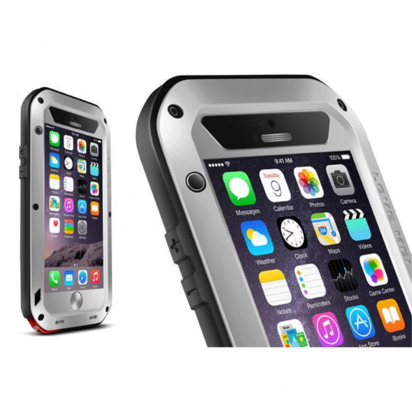 Гибридный чехол LOVE MEI для iPhone 6 Plus, 6s Plus (серебро)