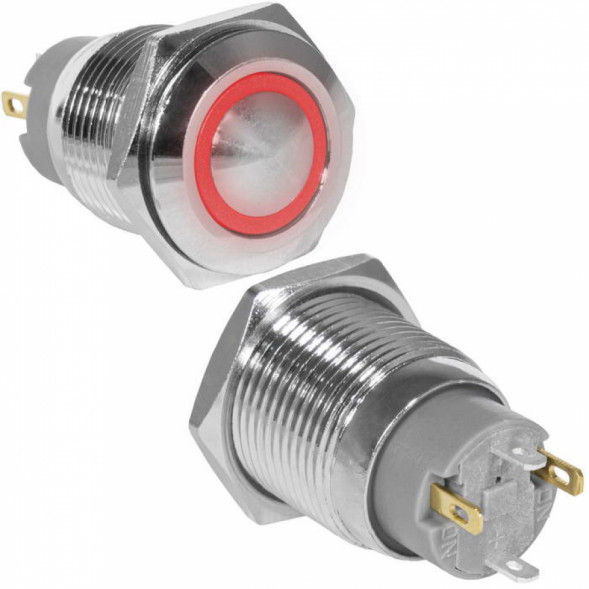 Кнопка антивандал. GQ16B-10ZE/J/R/N off-on