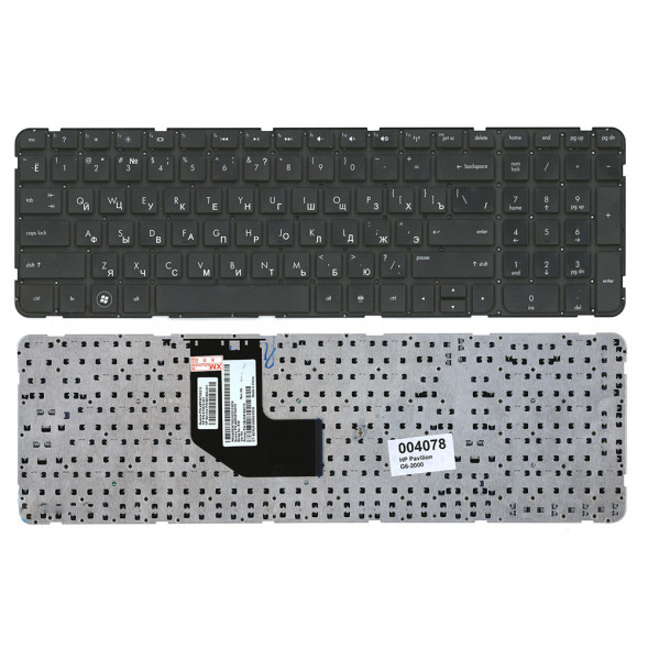 Клавиатура для ноутбука HP Pavilion G6-2000 (черная) без рамки 004078