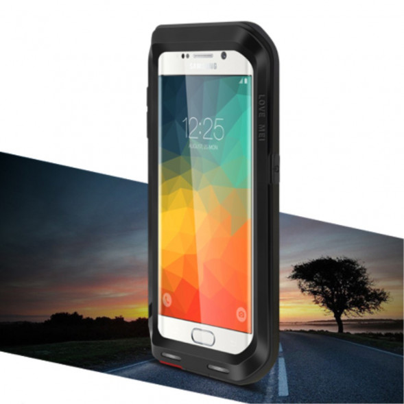 Металлический защитный чехол Love Mei для Samsung Galaxy S6 EDGE+ G928 (Черный)