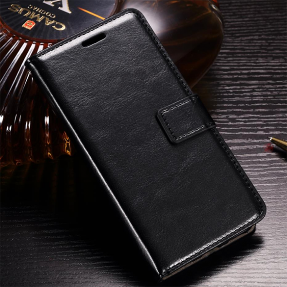 Чехол книжка с визитницей для Huawei Honor 7C (AUM-L41) (черный)